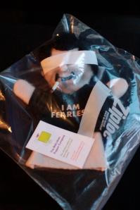 At our silent auction, we had a fearless Frank puppet up for bid.  I wanted Frank and I wanted him bad.  Unfortunately, I lost the bidding war.  Frank will live on only in my memory.  And on all of our merchandise...