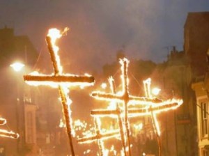 All Christians burn crosses, right?
